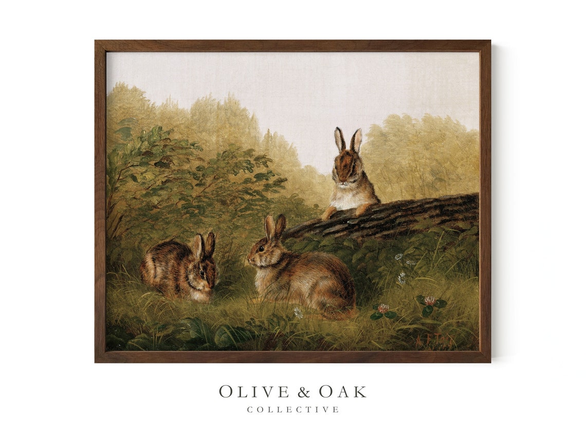 Bunny - Country Nursery Art - Image 2