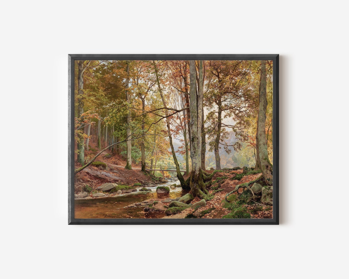 Autumn Fall Landscape Painting Art Print - Image 2