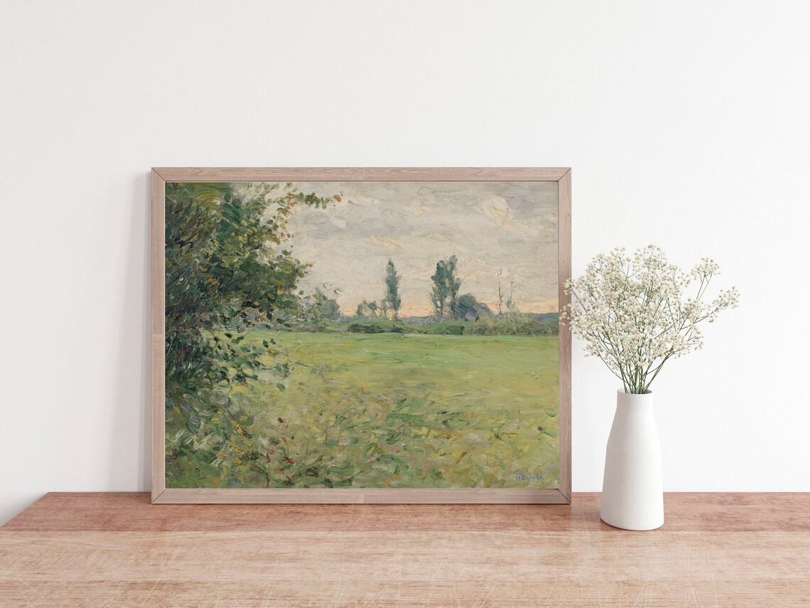 Vintage Landscape Painting, Antique Wall Art Print - Image 2