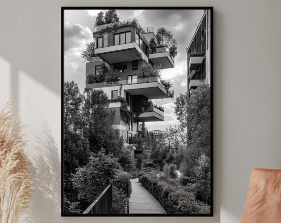 Black And White Photography Prints Architectural Wall Art City Wall Art Modern Architecture Print Urban Photography