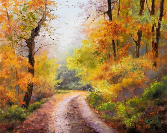 Autumn Forest, New Hampshire Fall Landscape Art Print