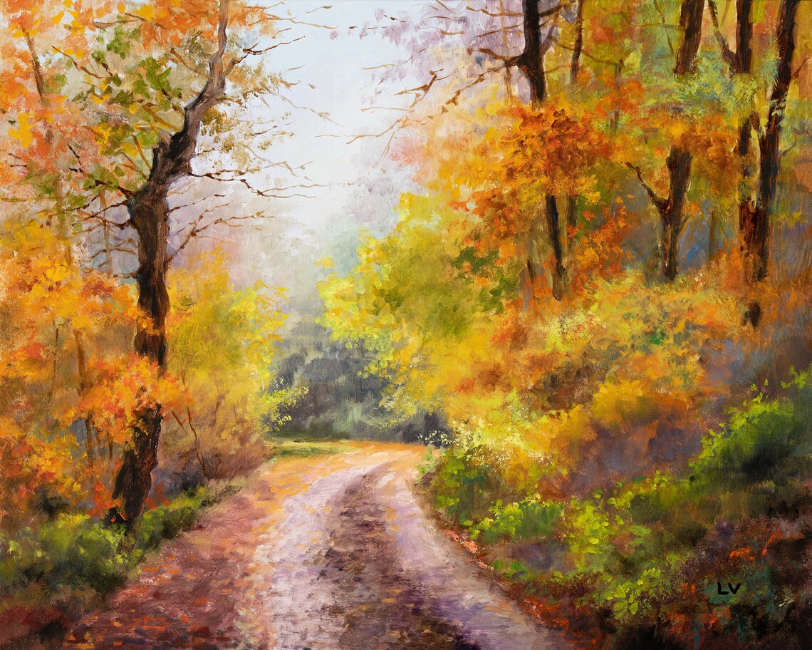 Autumn Forest, New Hampshire Fall Landscape Art Print