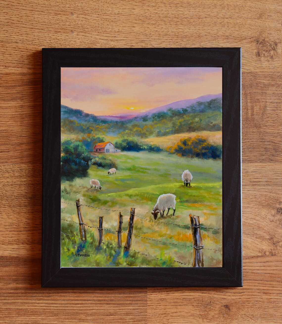 Rural Sheep Pastoral Landscape, Cottagecore Art Print - Image 4