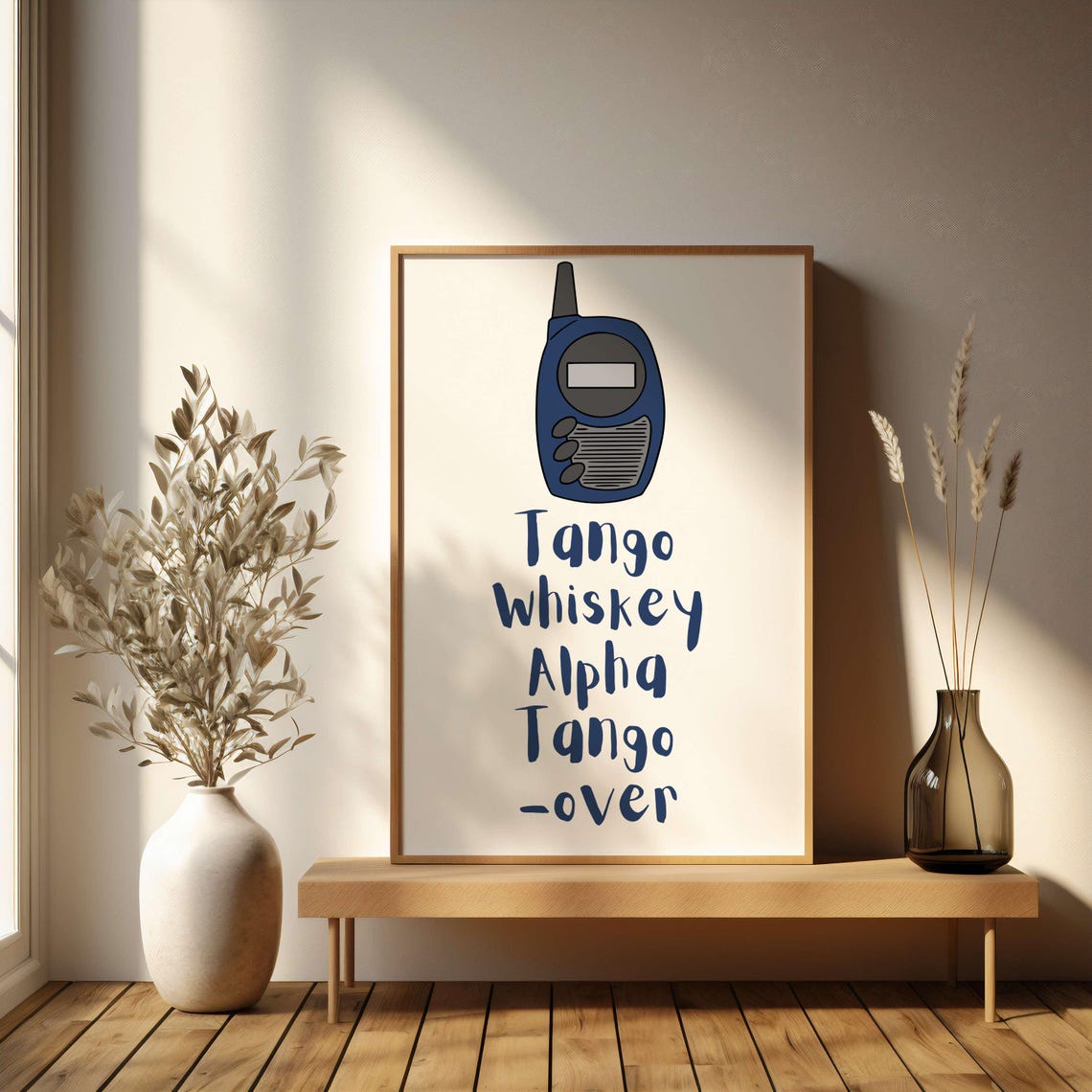Tango Whiskey Alpha Tango Over Radio Sage Funny Saying Poster - Image 4