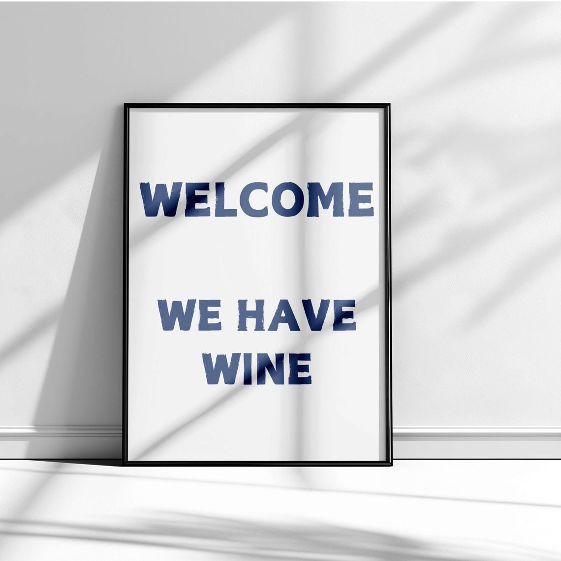 Welcome We Have Wine Funny Black White Kitchen Bar Cart Poster - Image 4
