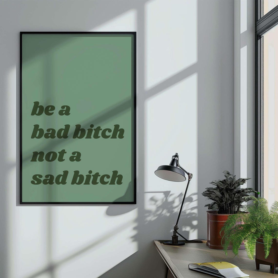 Be A Bad Bitch Not A Sad Bitch Pink Retro Empowerment Poster - Image 3