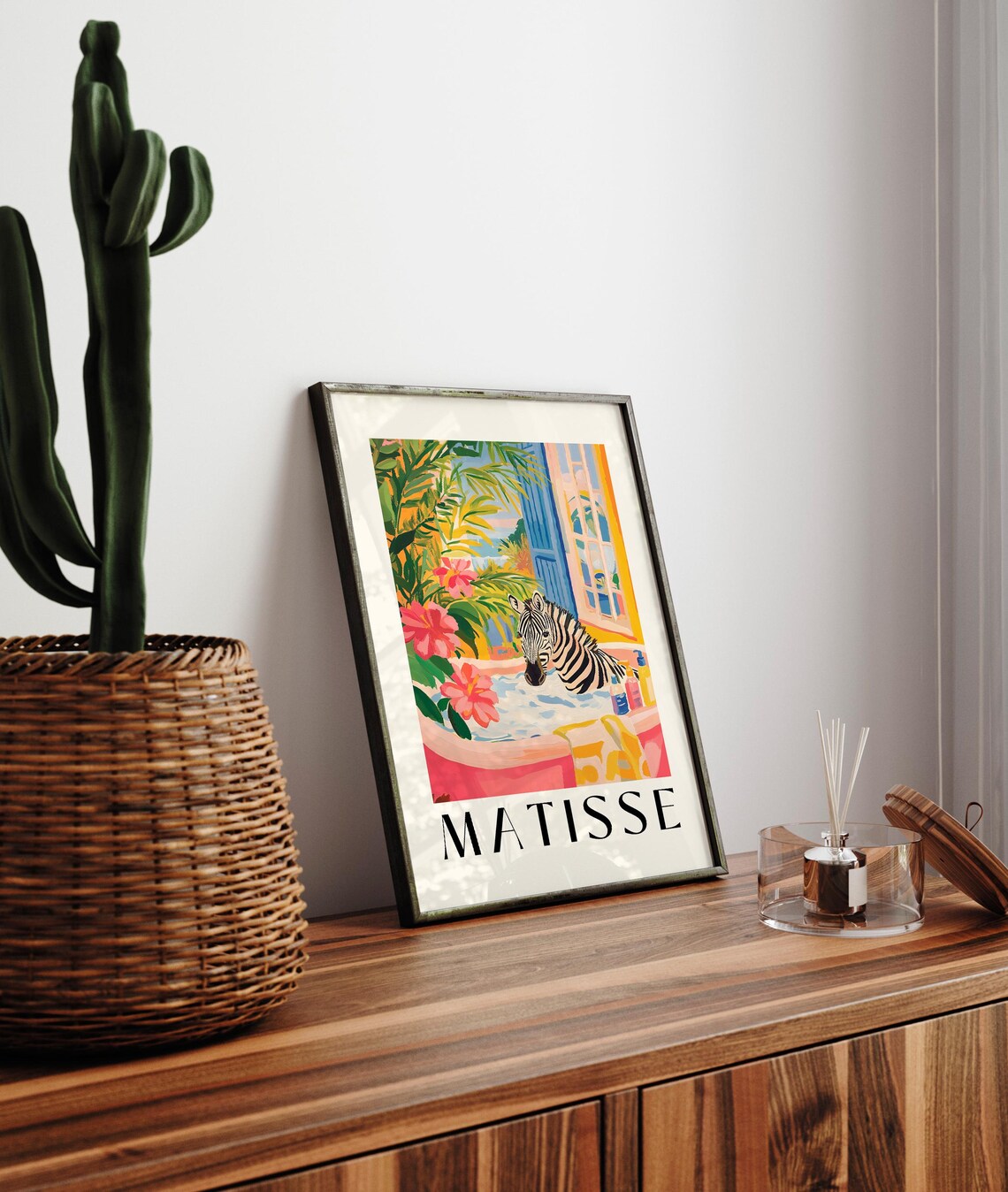 Zebra In Bathtub Funny Bathroom Art Print - Image 2