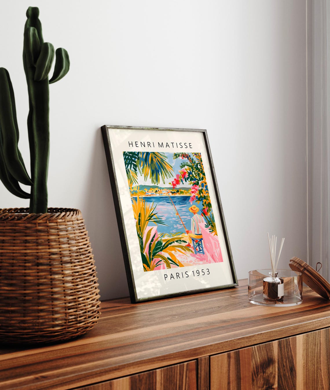 Henri Matisse Style Fisherman with Straw Hat Paris 1953 Art Poster - Image 4