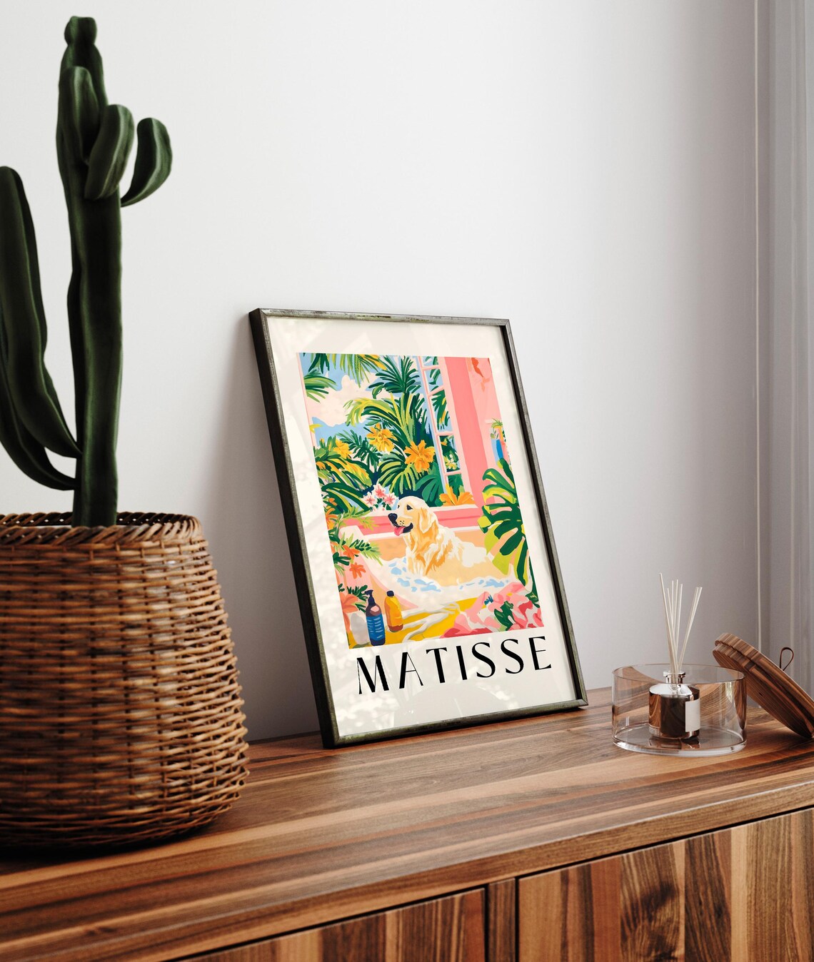 Labrador in Bathtub, Matisse-Style Dog Art Print - Image 4