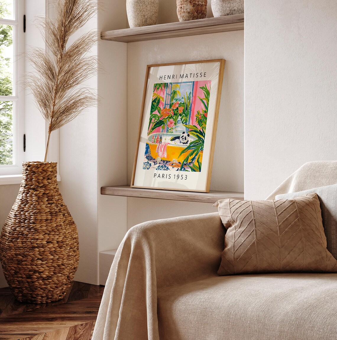 Cute Panda Poster, Matisse-Inspired Maximalist Decor - Image 6