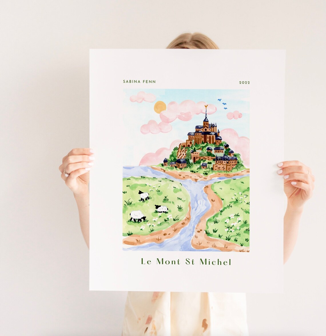 Mont St Michel Travel Poster, Kids Room Decor - Image 2