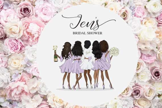 Bridal Shower Sign Welcome Bridal Shower Guest Book Alternative Bridal Invitation Bride Fashion Illustration