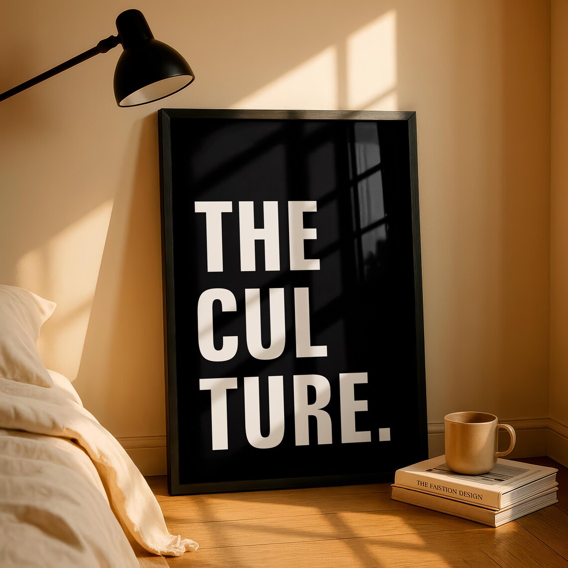 Culture Poster, Black Typography Art Print