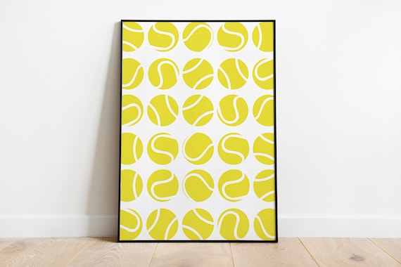 Vintage Tennis Fan Art Print, Grand Slam Racket