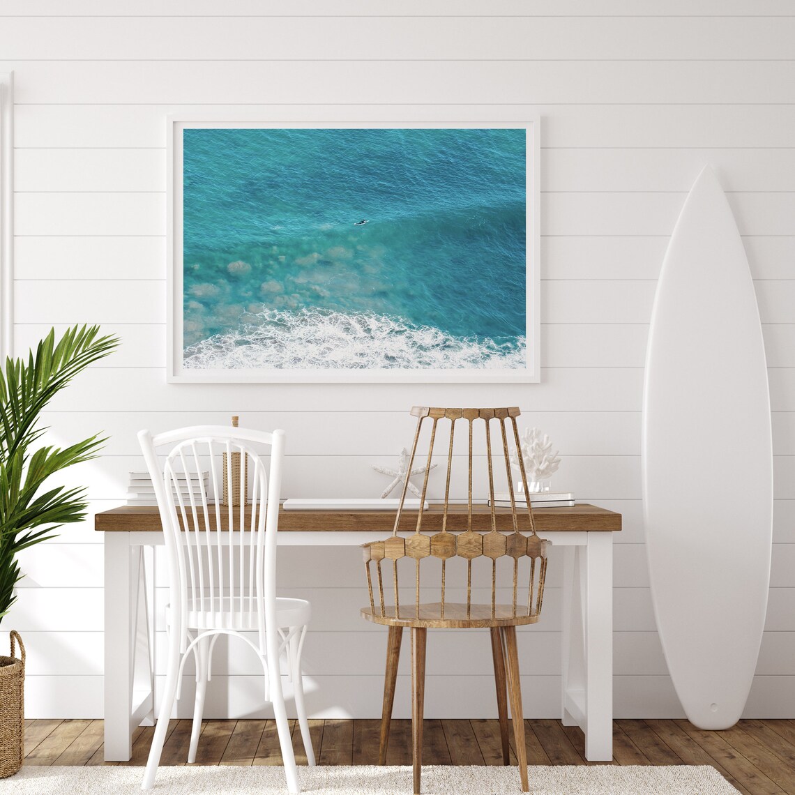 Lone Surfer California Surf Photography Art Print - Image 5