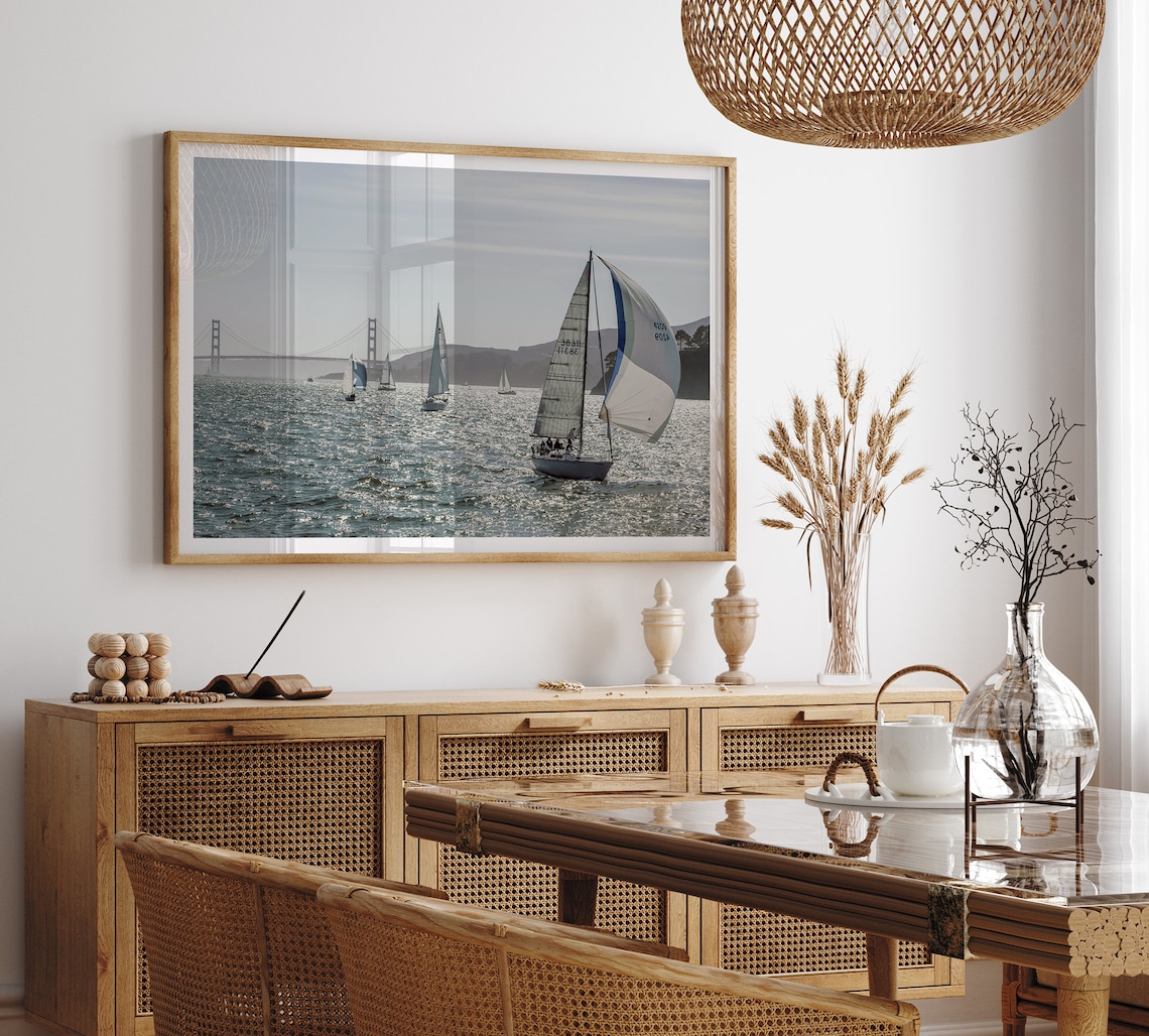 San Francisco Golden Gate Bridge Sailboat Art Print - Image 4