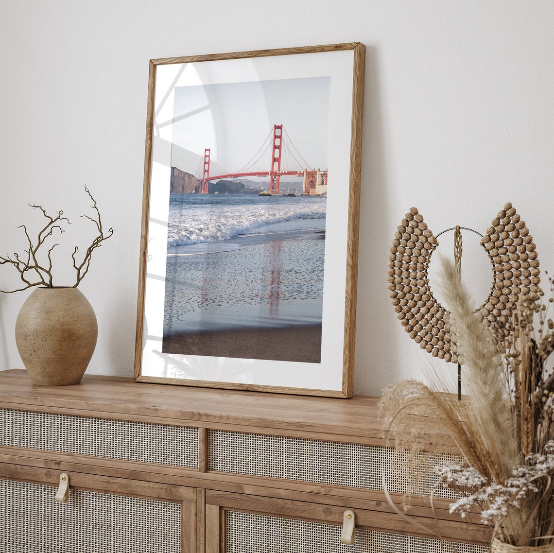 Golden Gate Bridge Baker Beach Surf San Francisco Bay Travel Poster - Image 4