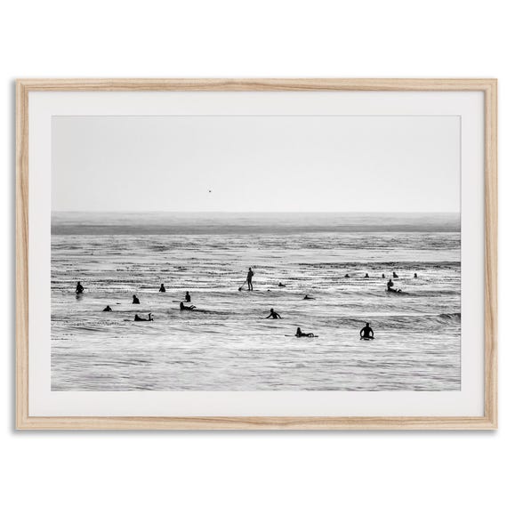 California Ocean Surf Travel Poster, Coastal Wall Art