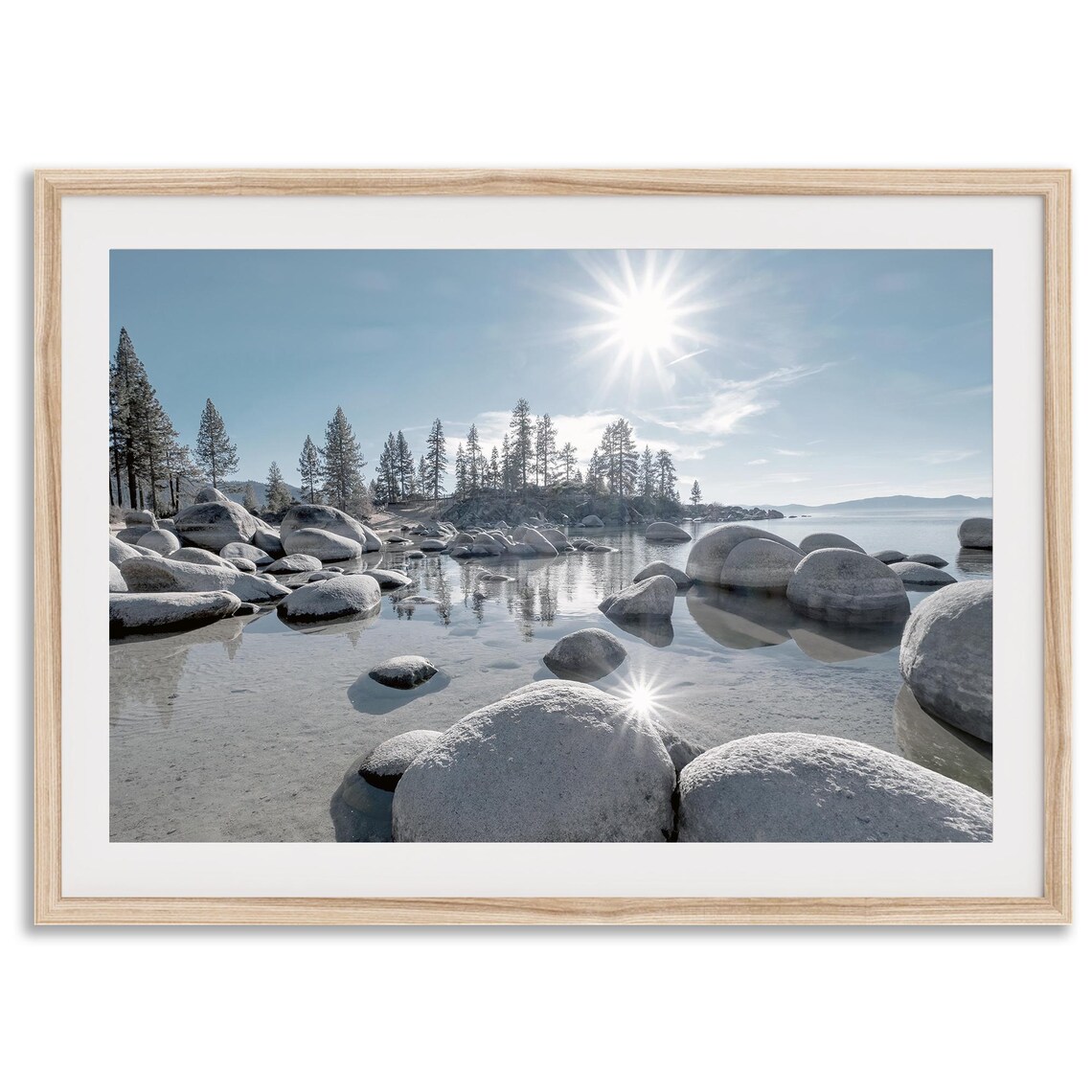 Lake Tahoe Beach Fine Art Photography, Scenic Art Print