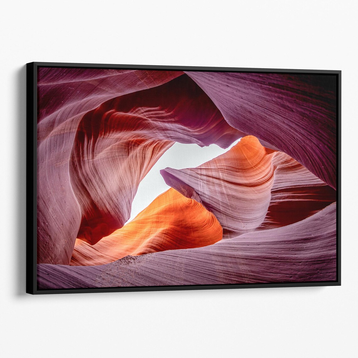 Antelope Canyon Swirling Red Orange Slot Canyon Light Beams Poster - Image 5