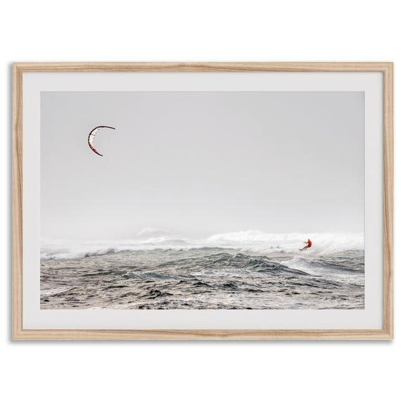 Wind Surfing Fine Art Photography Print Minimalist Maui Kite Surfer Wall Art Framed Or Unframed Beach Ocean Artwork For Homer Decor