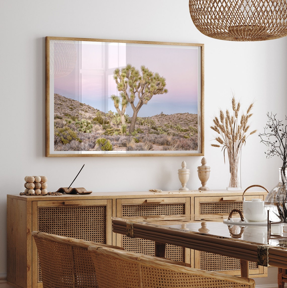 Joshua Tree National Park Pink Sunset Sky Lone Desert Tree Poster - Image 5