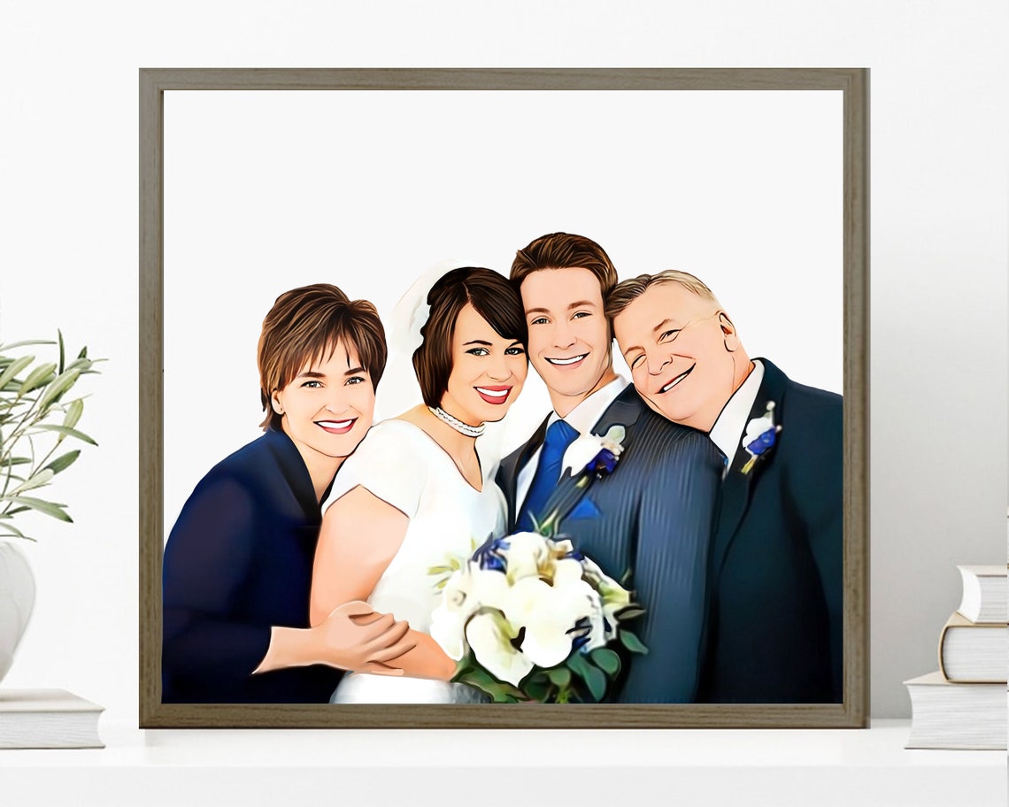 Two Best Friends Hugging Cheek to Cheek Cartoon Pop Art Poster - Image 2