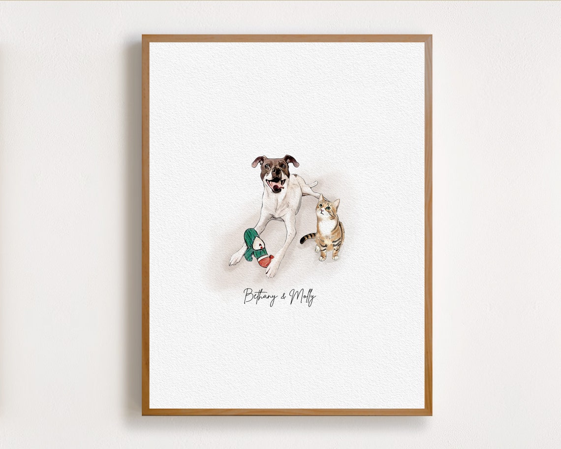 Custom Dog Portrait Christmas Dog Art Holiday Pet Portrait Festive Dog Painting Unique Pet Gift Dog Lover Xmas Keepsake Winter Pet - Image 5