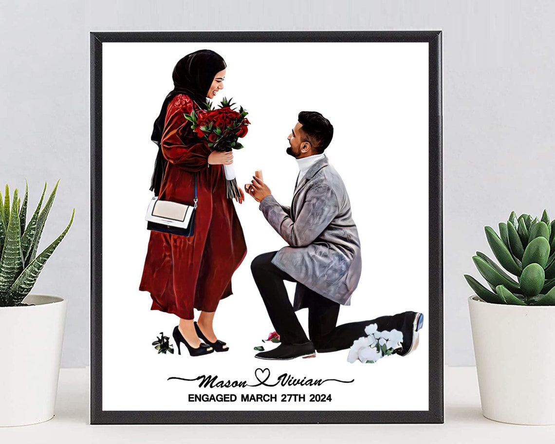 Mason and Vivian Engaged March 27th 2024 Ring Portrait Poster - Image 7