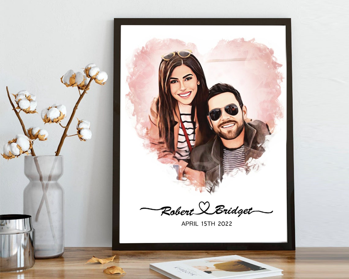 Mason and Vivian Heart Portrait March 27th 2022 Couple Poster - Image 7