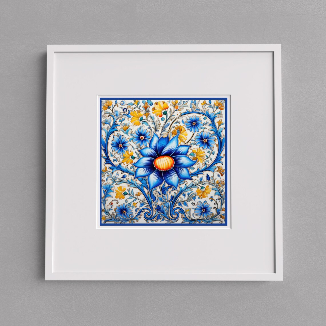 Deruta Style Ceramic Tile, Italian Mediterranean Art Print - Image 3