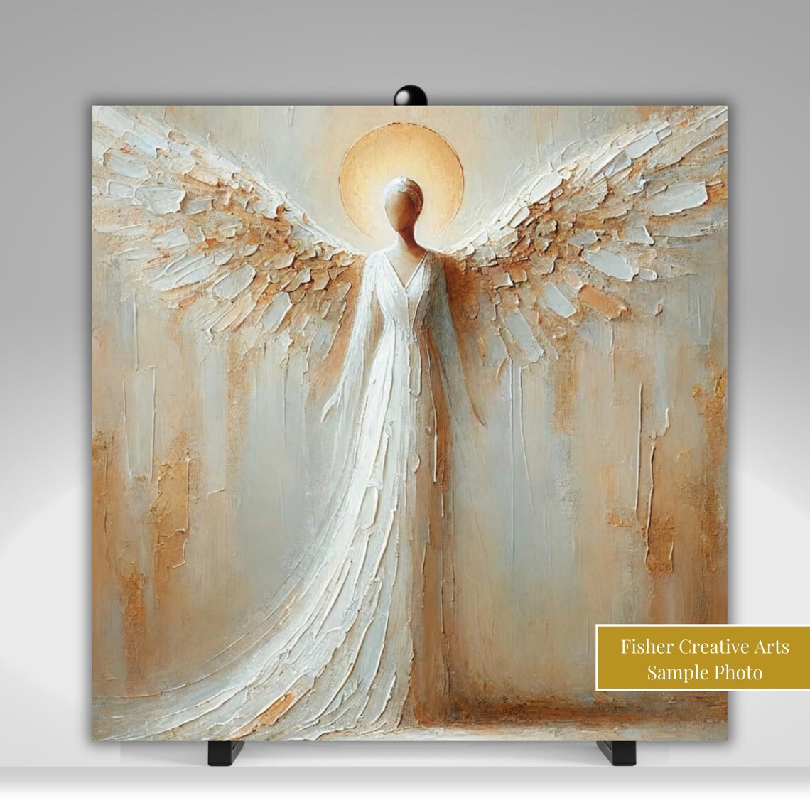 Christian Angel Abstract Religious Art Print, Christmas - Image 5