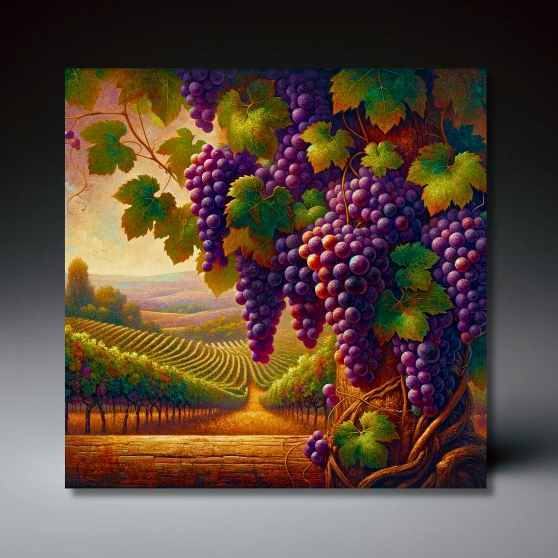 Vineyard Ceramic Art Tile, Traditional Kitchen Decor