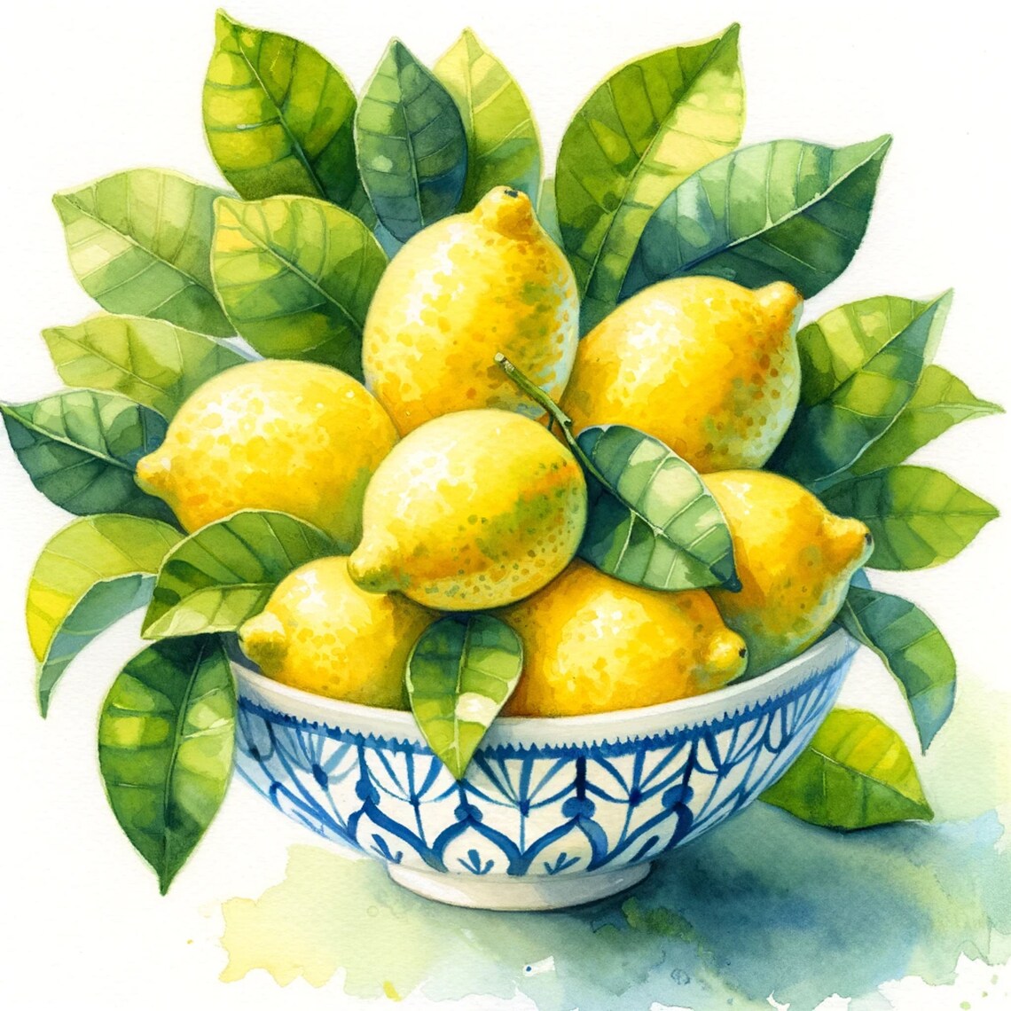 Watercolor Lemon Still Life Ceramic Art Tile Kitchen Art And Decor Fruit Still Life Handmade Tile Art Unique Kitchen Art 2 Sizes - Image 5