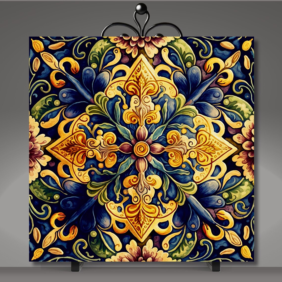 Deruta Style Ceramic Tile Art Print, Italian Kitchen - Image 5