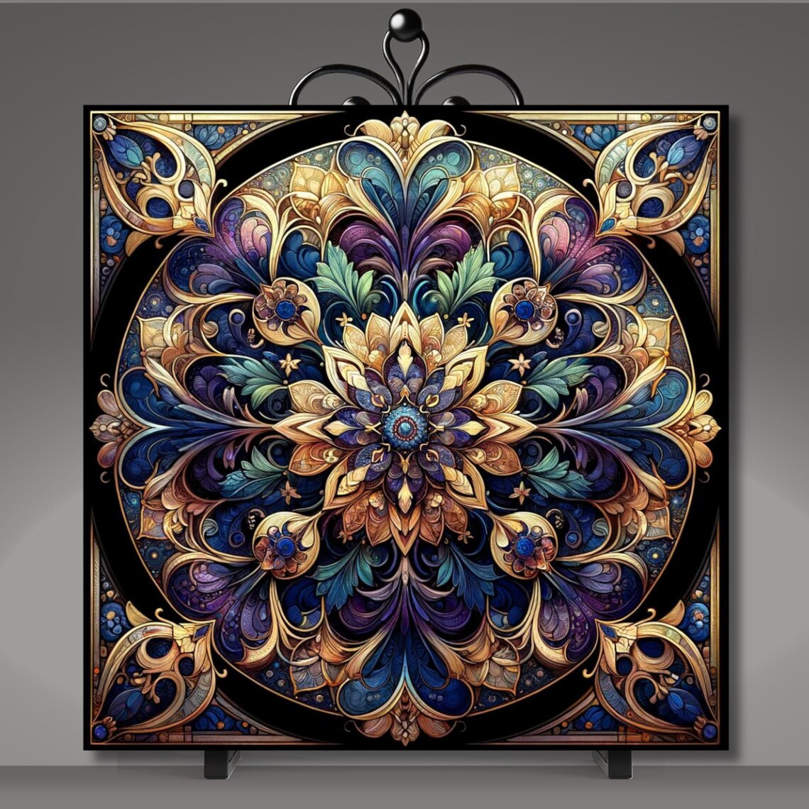 Art Nouveau Ceramic Tile, Vintage-Inspired Wall Art Print - Image 5