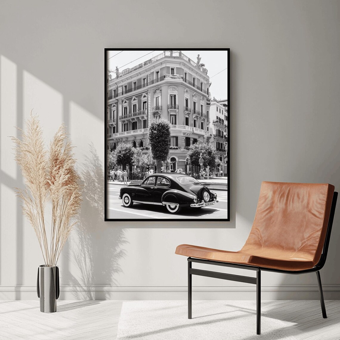 Italy Black And White Italian Landscape Travel Poster - Image 3