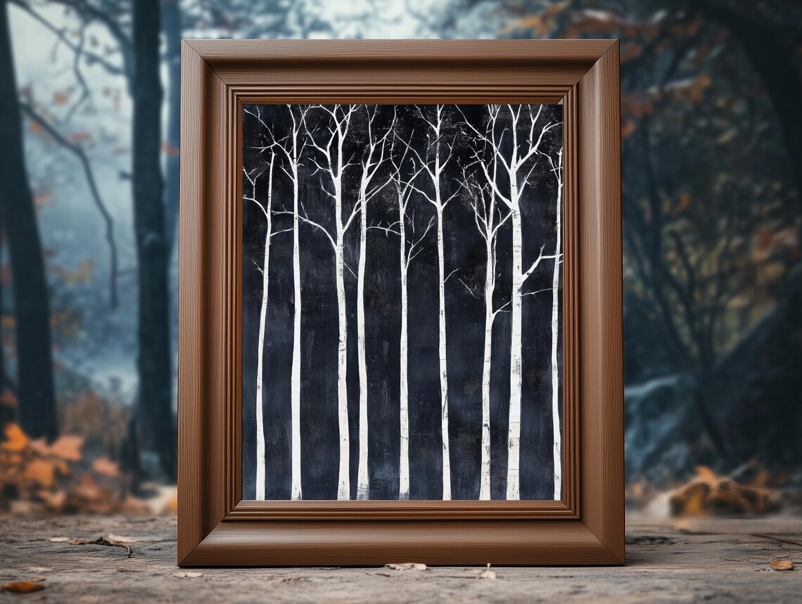 Moody Botanical Gothic Autumn Wall Art Dark Botanical Print Vintage Floral Decor - Image 4