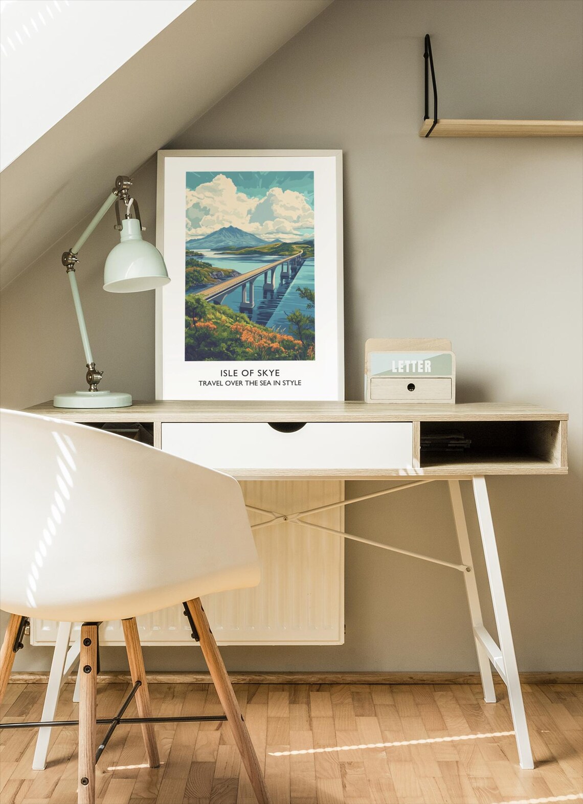 Isle Of Skye Bridge Sea Loch Mountain Scottish Travel Poster - Image 2