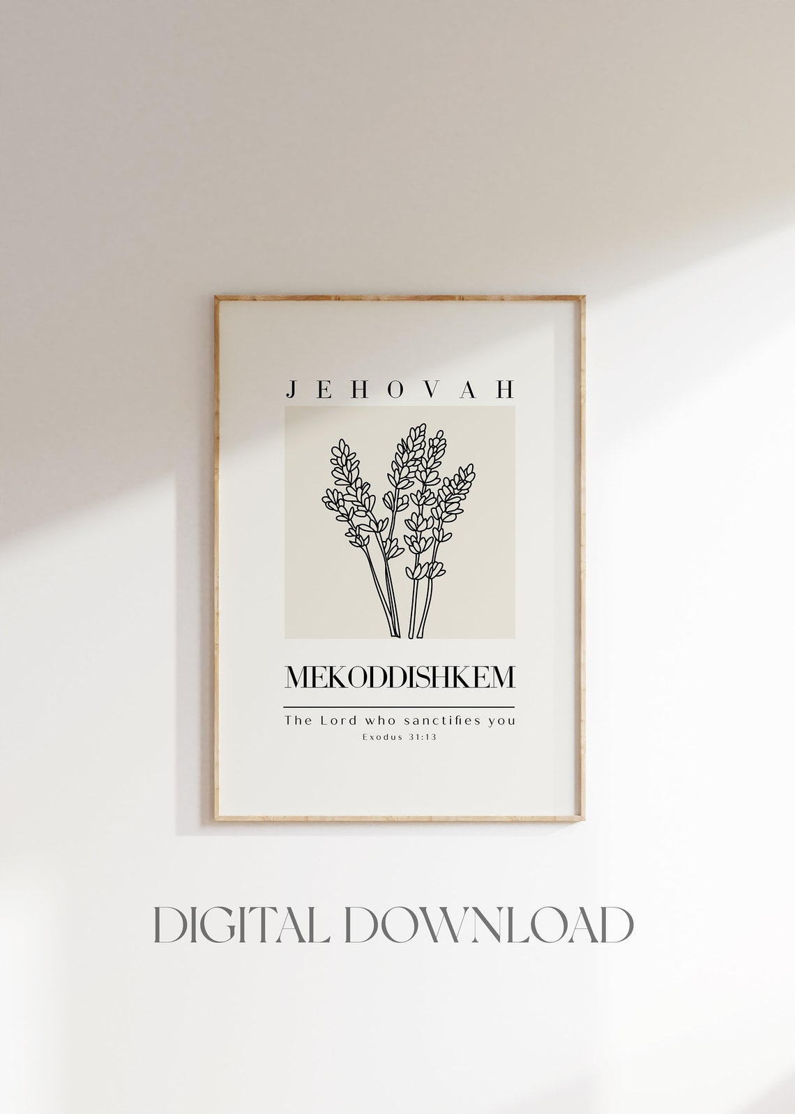 Jehovah Mekoddishkem The Lord Who Sanctifies You Scripture Poster - Image 3