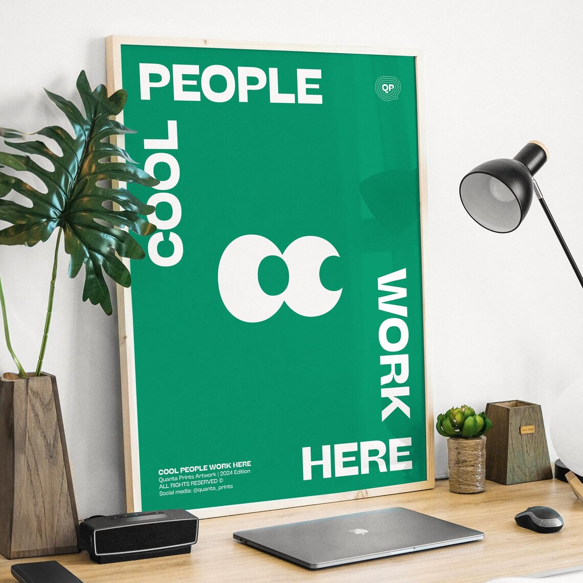 Cool People Work Here Typography Poster