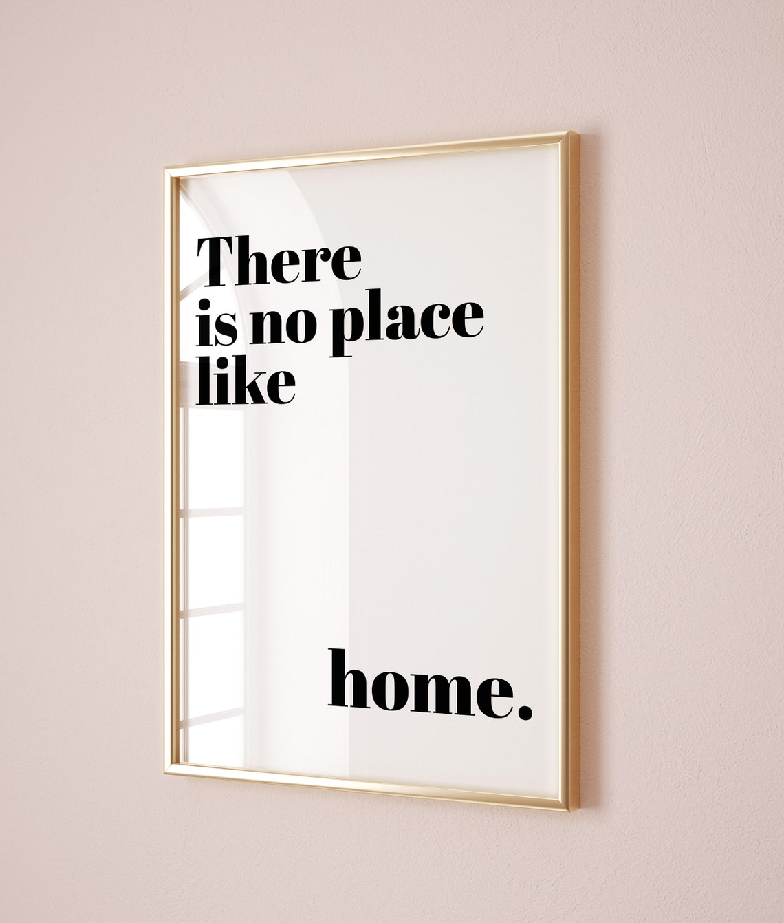 There Is No Place Like Home Quote Minimalist Typography Wall Art - Image 2