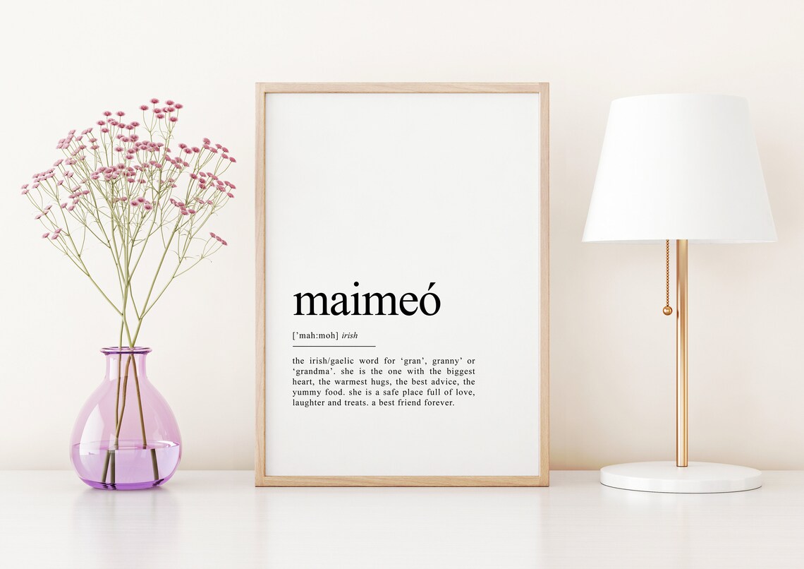 Maimeó Irish Grandmother Gift, Ireland Gaeilge Art Print - Image 2