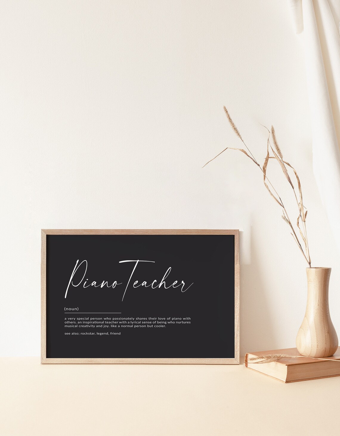 Piano Teacher Definition Art Print, Music Teacher Gift - Image 2