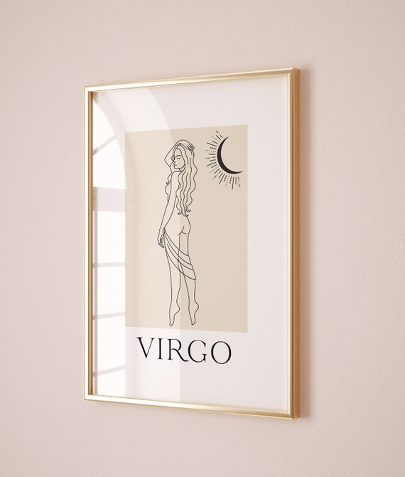 Virgo Poster Virgo Gift Virgo Art Zodiac Gifts Virgo Birthday Gift Astrology Giftszodiac Sign Art
