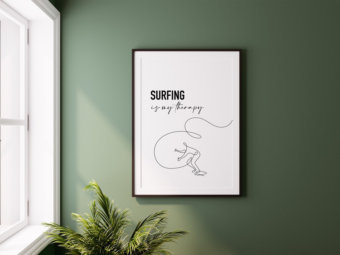 Surfing Poster, Surf Art Print for Surf Lovers - Image 2