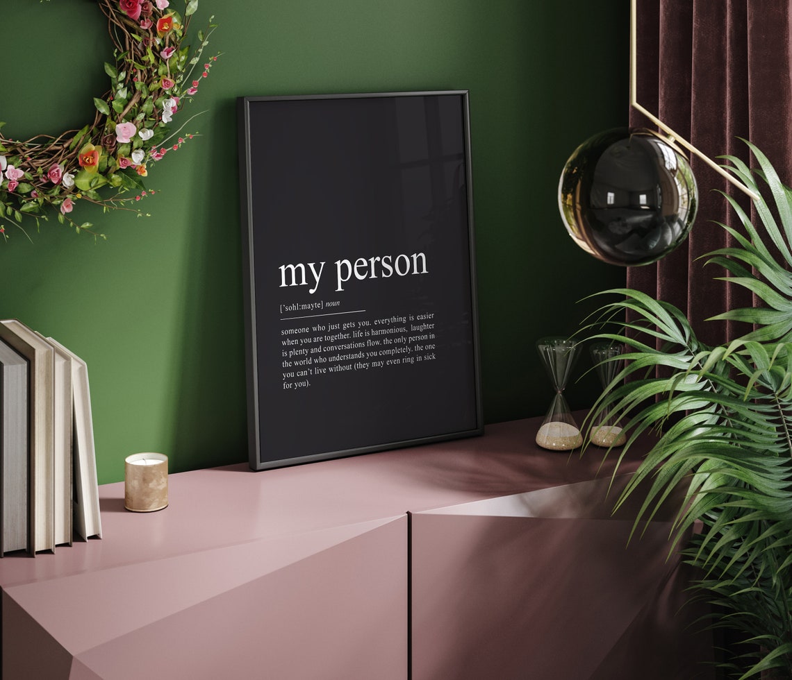 My Person Poster Definition Print Soulmate Print Special Gift For Her Boyfriend Gift Girlfriend Gift Art - Image 2