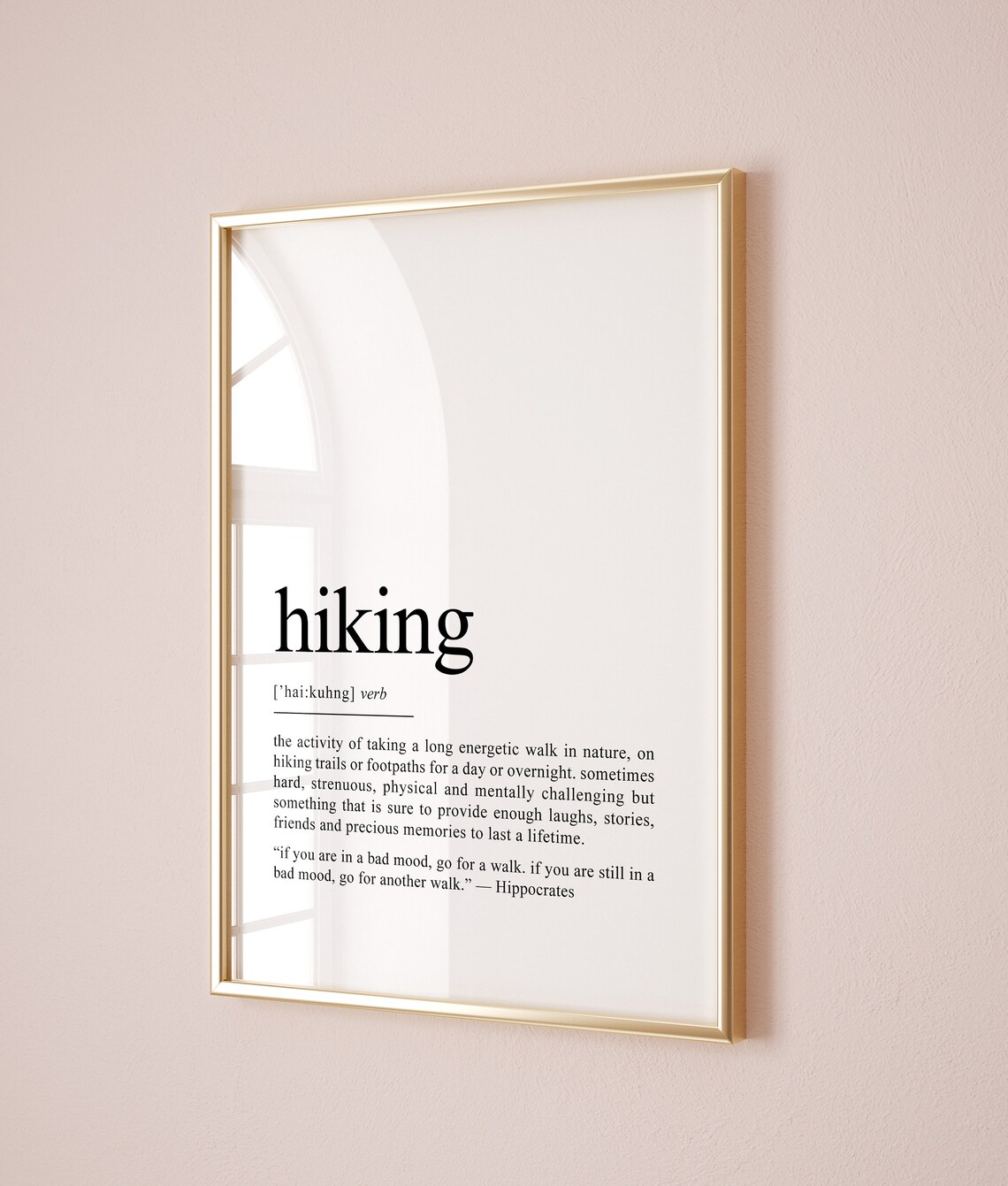Hiking Definition Poster, Dictionary Style Art Print - Image 2
