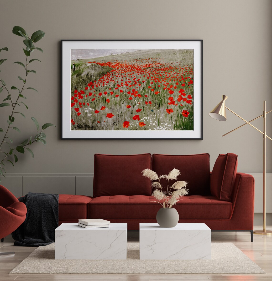 Vintage Spring Flowers Oil Painting Art Print - Image 2