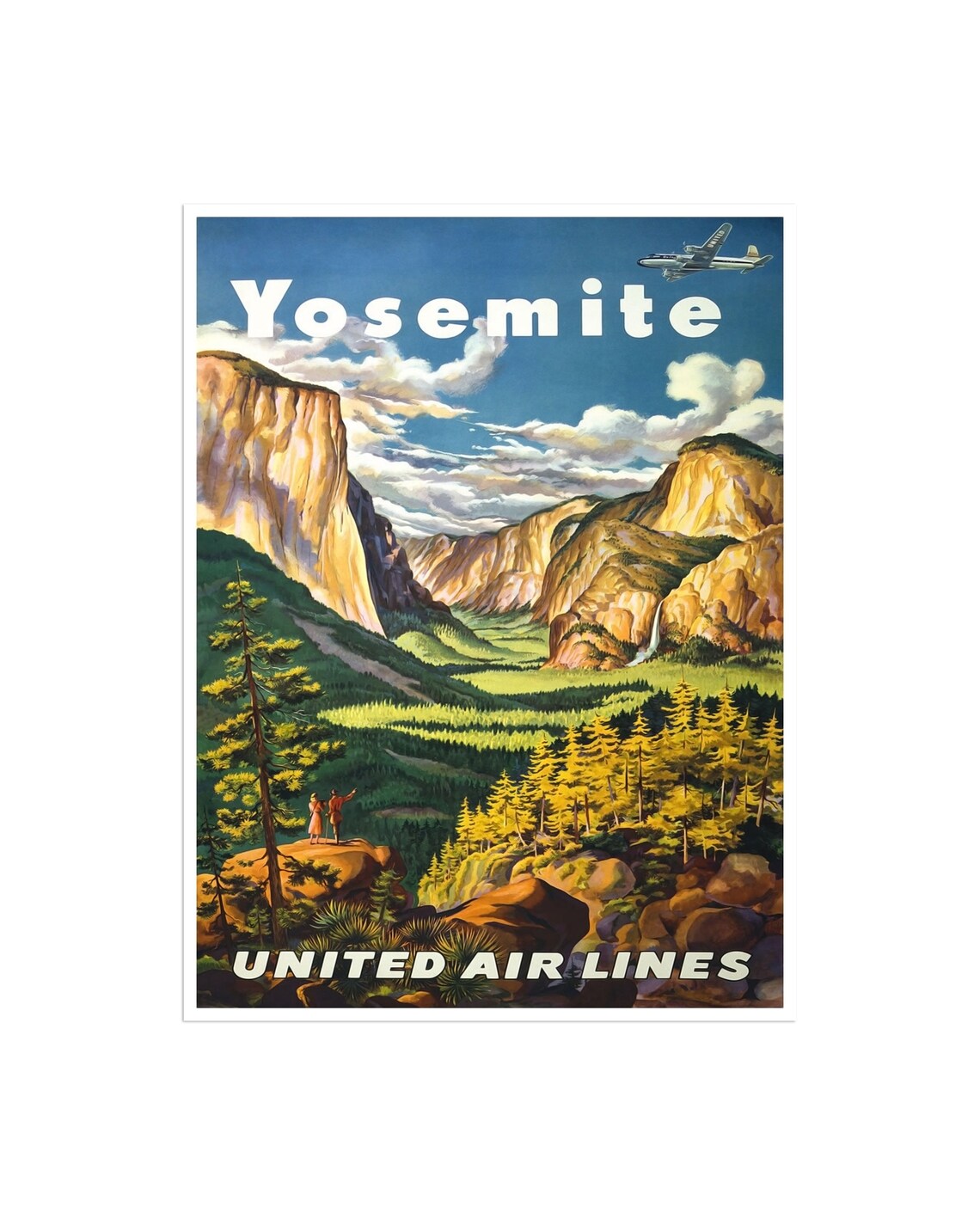 Yosemite National Park Vintage Travel Poster Art Print